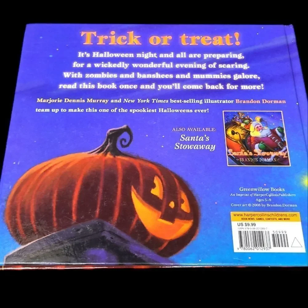 Halloween Night Hardbound Book For Kids Ages 5-9 Gorgeous Artwork Rhyming Text‎